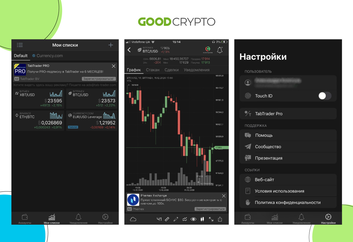 ÐÐ±Ð·Ð¾Ñ TabTrader Ð½Ðµ Ð·Ð°Ð¹Ð¼ÐµÑ Ð¼Ð½Ð¾Ð³Ð¾ Ð²ÑÐµÐ¼ÐµÐ½Ð¸: Ð² Ð¿ÑÐ¸Ð»Ð¾Ð¶ÐµÐ½Ð¸Ð¸ Ð²ÑÐµÐ³Ð¾ Ð½ÐµÑÐºÐ¾Ð»ÑÐºÐ¾ Ð¿ÑÐ¾Ð´Ð²Ð¸Ð½ÑÑÑÑ ÑÐ¸ÑÐµÐ¹, Ð¸ Ð´Ð°Ð¶Ðµ PRO Ð²ÐµÑÑÐ¸Ñ Ð½Ðµ Ð¿ÑÐµÐ´Ð»Ð°Ð³Ð°ÐµÑ ÑÐµÐ³Ð¾-ÑÐ¾ Ð½Ð°Ð¼Ð½Ð¾Ð³Ð¾ Ð±Ð¾Ð»ÑÑÐµÐ³Ð¾ ÑÐµÐ¼ ÑÑÐ°Ð½Ð´Ð°ÑÑÐ½ÑÐµ ÑÑÐ½ÐºÑÐ¸Ð¸.
