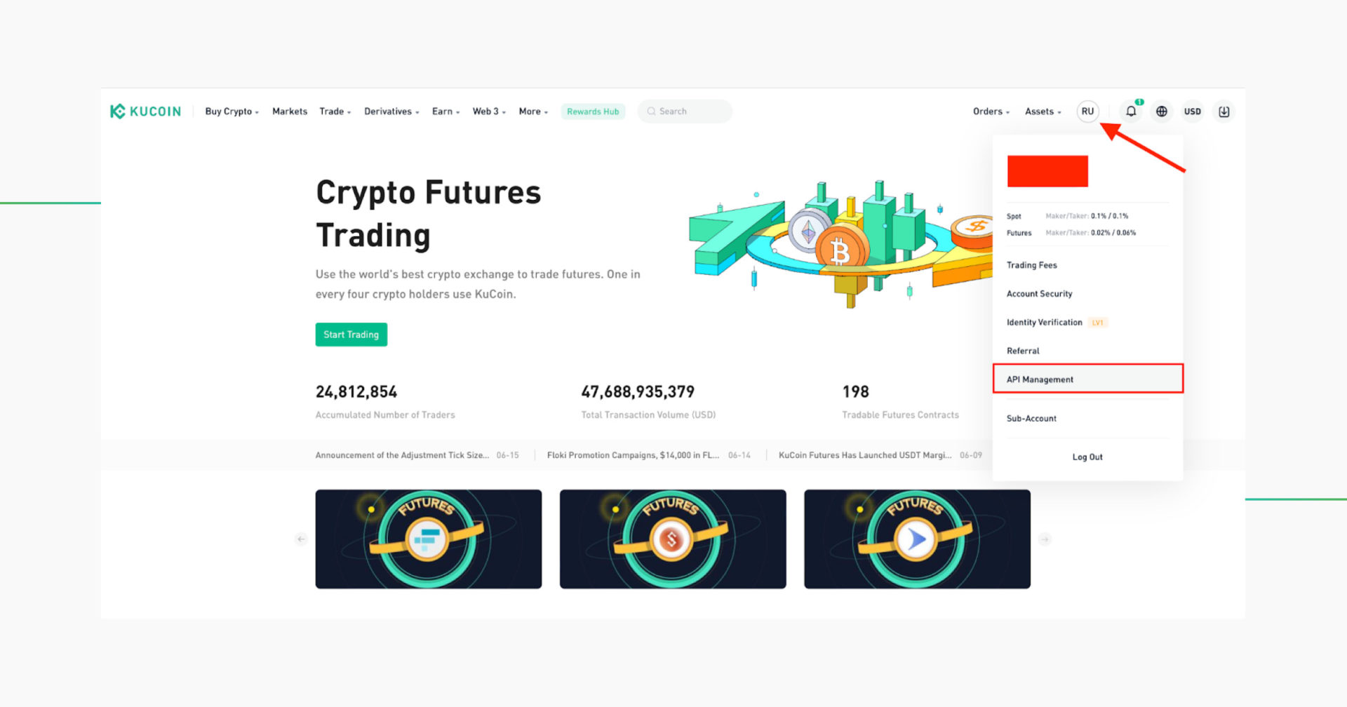 kucoin futures api key