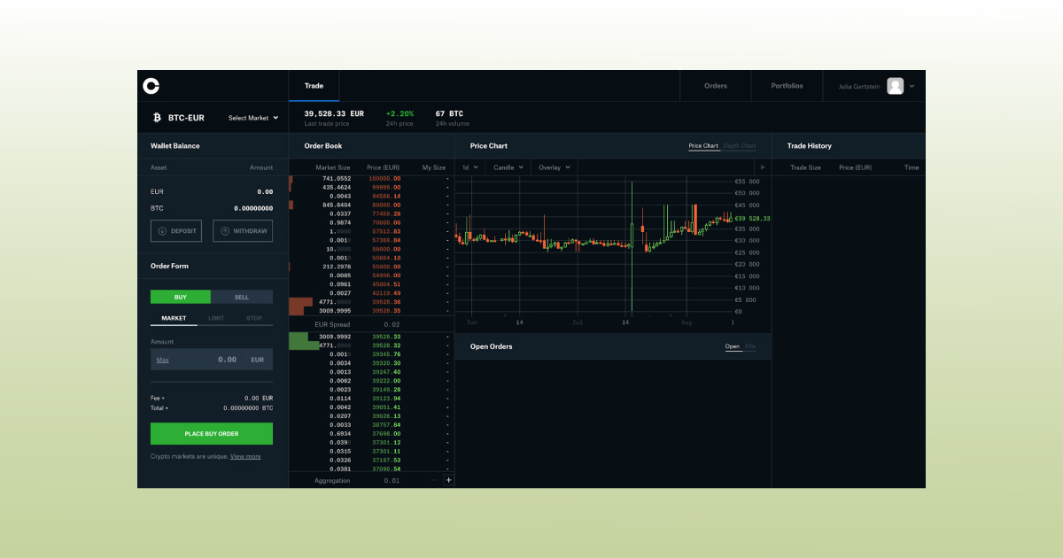 Coinbase_Pro_Interface