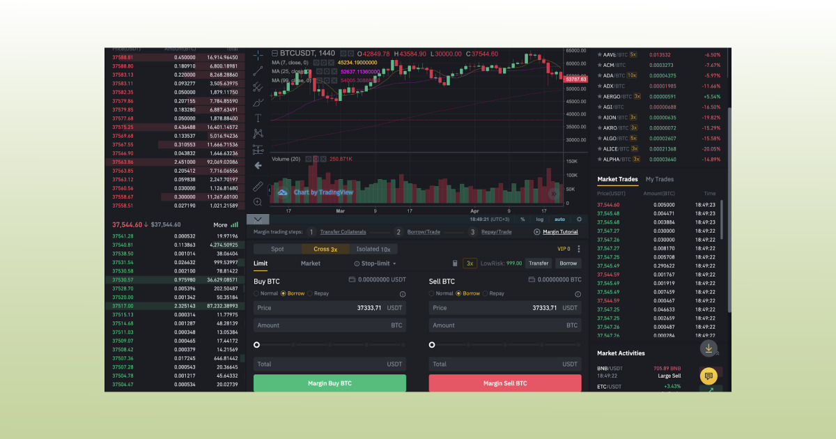 Binance_margin_trading_interface