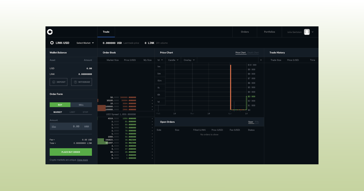 Coinbase_Pro_Interface