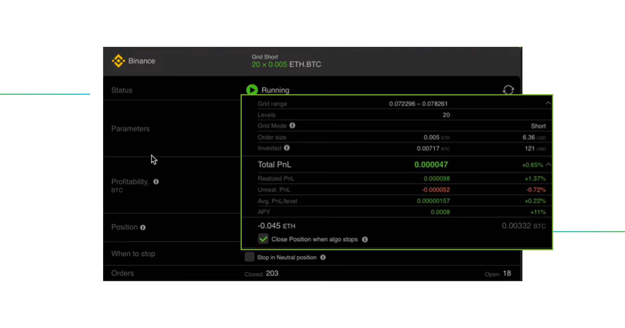 Active grid bot features