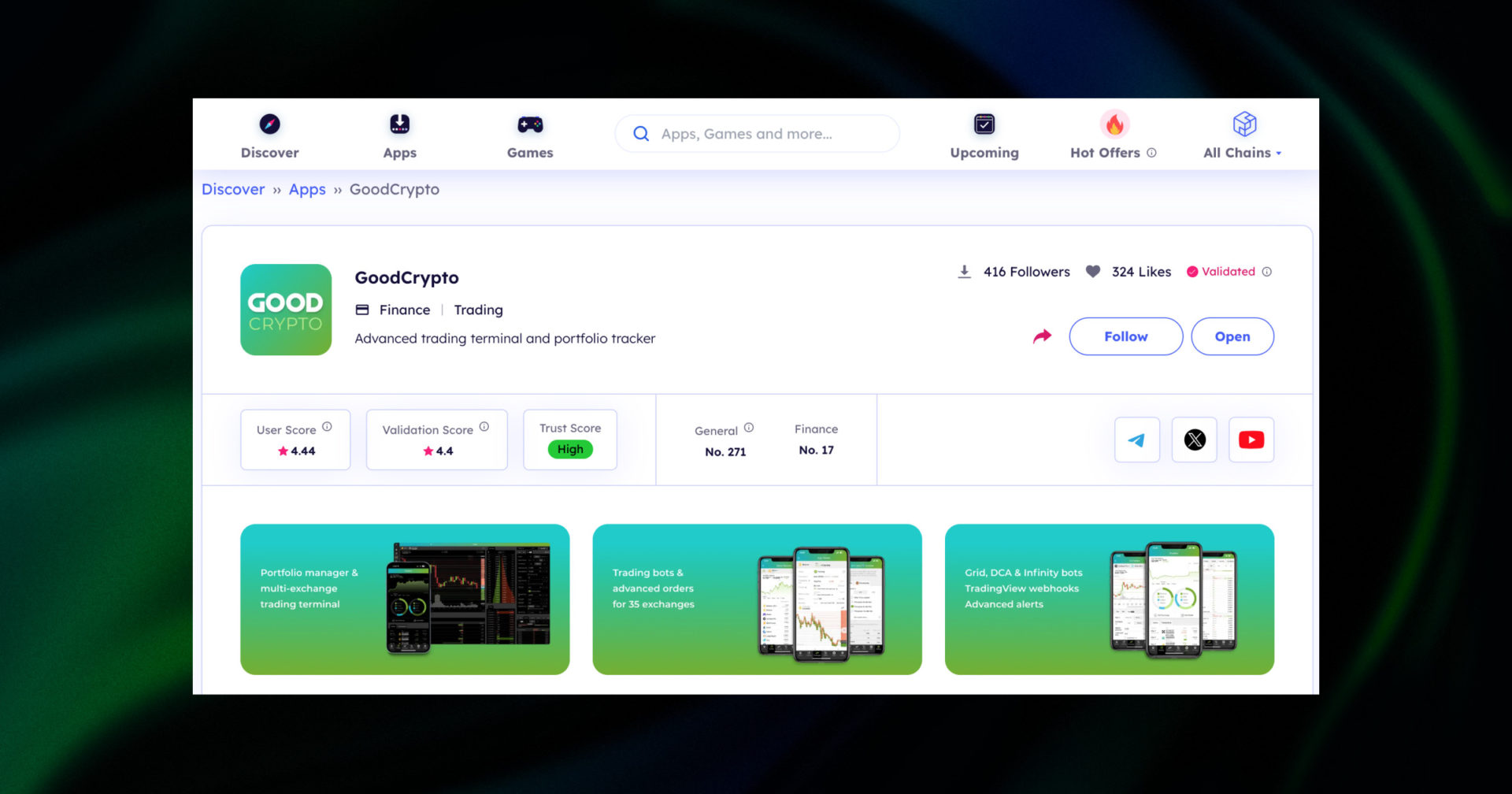 GoodCrypto is listed on Magic Store