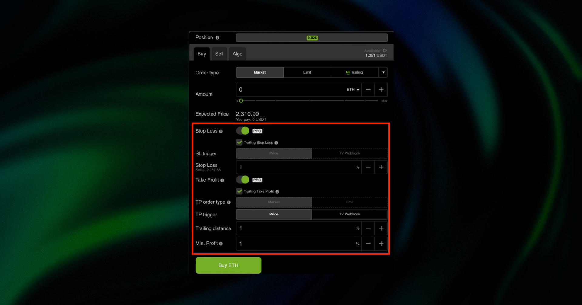 Trailing Take Profit & Stop Loss combo