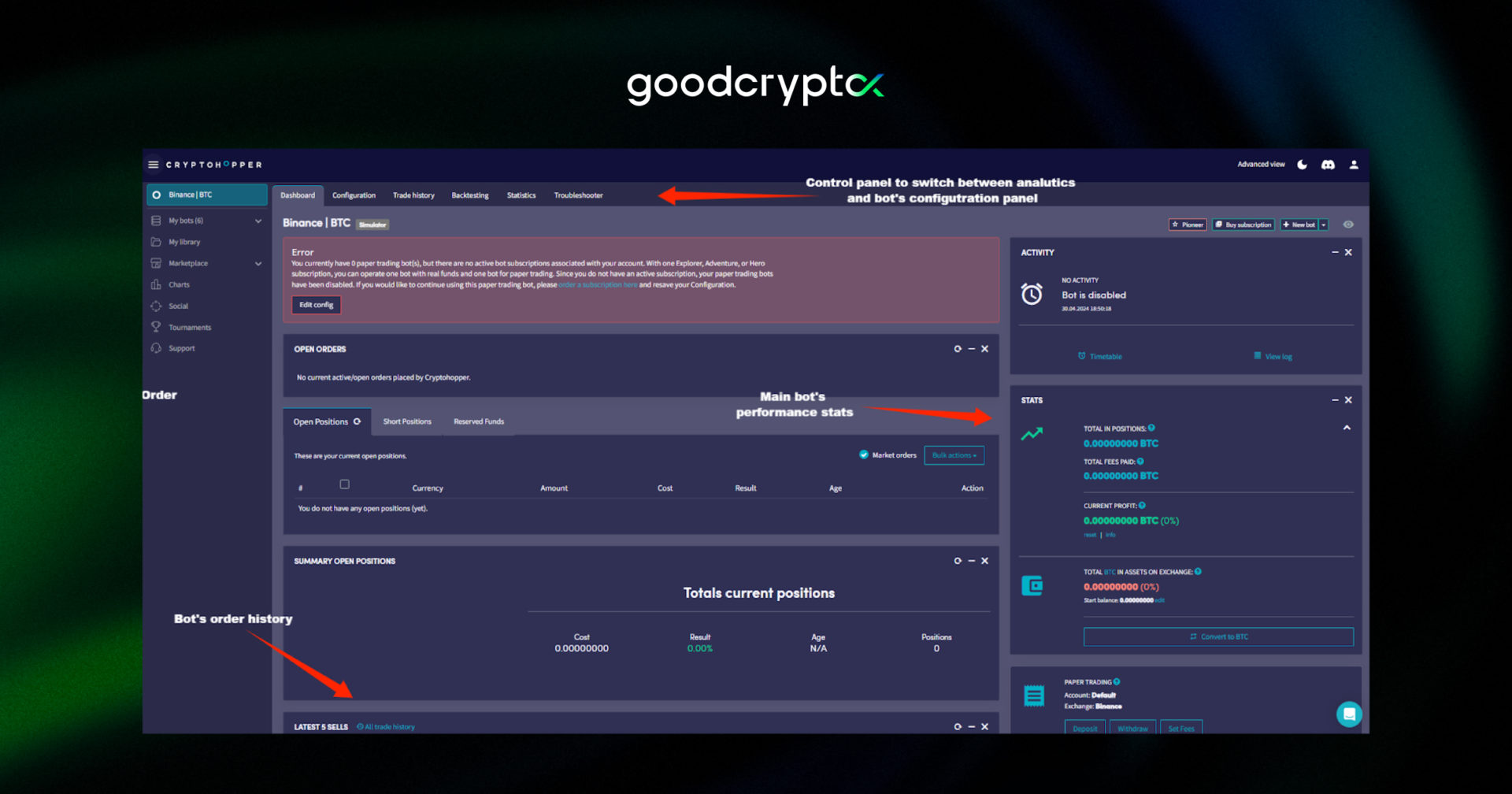 cryptohopper interface review