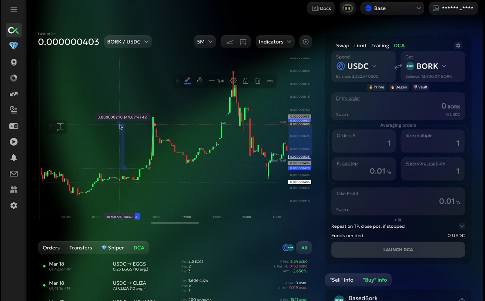 trailing take profit order works - example